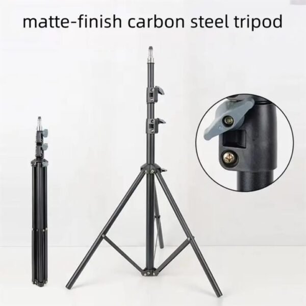Trépied Lumière Studio Photo 2m — Support Réglable pour Ring Light, Softbox et Réflecteur