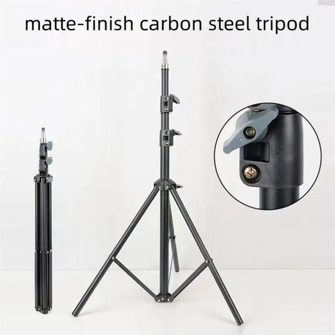 00179758-2eaf-4182-9835-0e2377b07057 Trépied Lumière Studio Photo 2m — Support Réglable pour Ring Light, Softbox et Réflecteur - Image 1