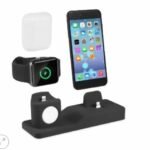 3in1 support en silicone Pour Apple Watch Station D'accueil