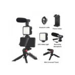Kit Vlogger Trépied avec Microphone fil aux 3.5mm et lumière