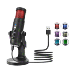 Microphone à condensateur USB Jmary PW9 avec éclairage RGB - Image 2