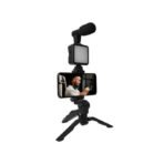 Kit Vlogger Trépied avec Microphone fil aux 3.5mm et lumière - Image 6