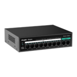 RG-ES110FG-P, 8-Port 10/100 Mbps with 2-Port Gigabit Unmanaged PoE Switch