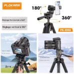 Trépied PLOKAMA PK-9990 Premium 180 cm – Aluminium, Réglable, avec Télécommande Bluetooth et Housse de Transport - Image 8