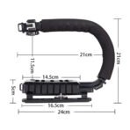 Kit Stabilisateur Vidéo en Forme de C avec Micro, Lumière LED et Support Téléphone - Image 3