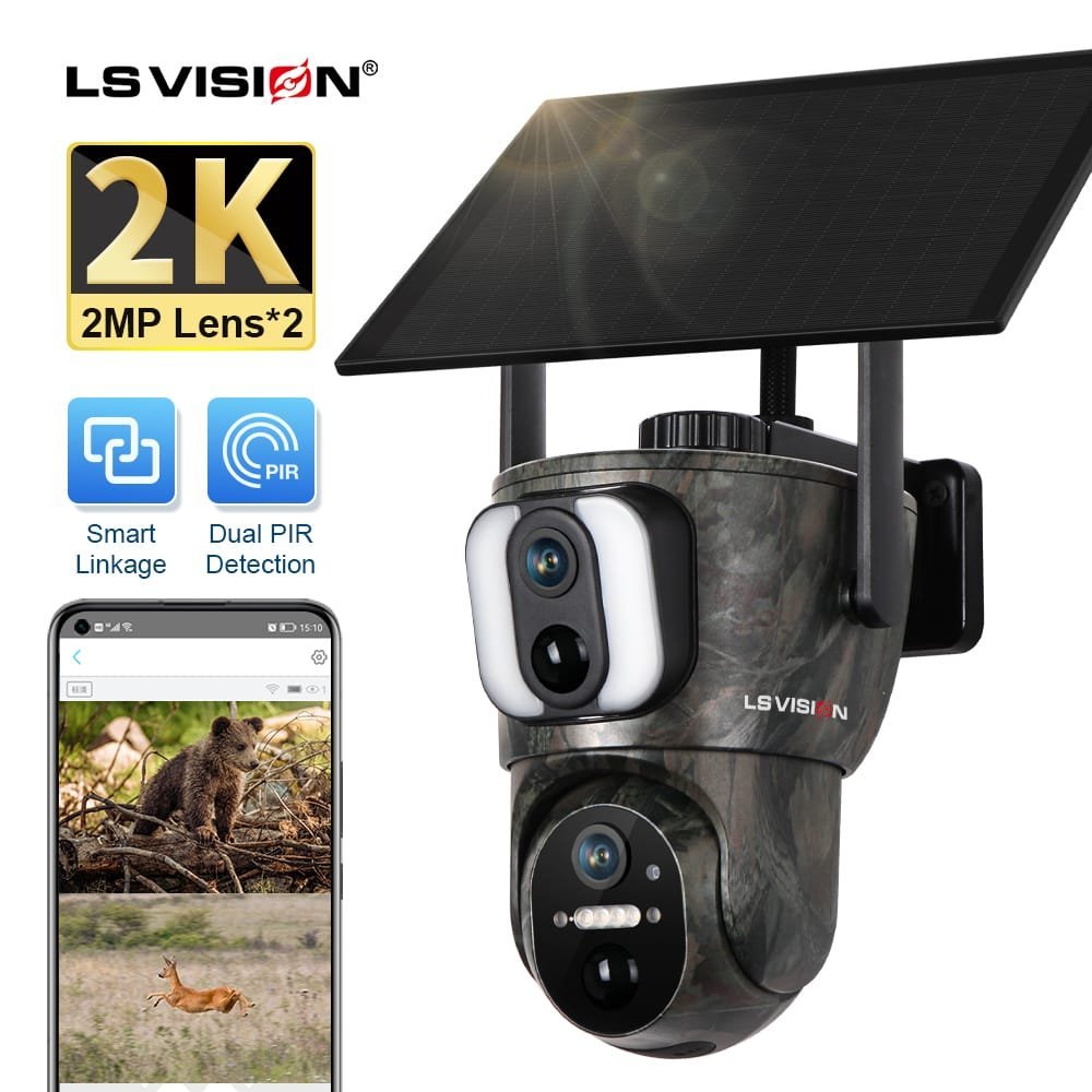LS-VISION-Solar-camera-1-2 CAMERA SOLAIRE LS VISION LS-4-S21M-EU 4G 6MP - Image 1