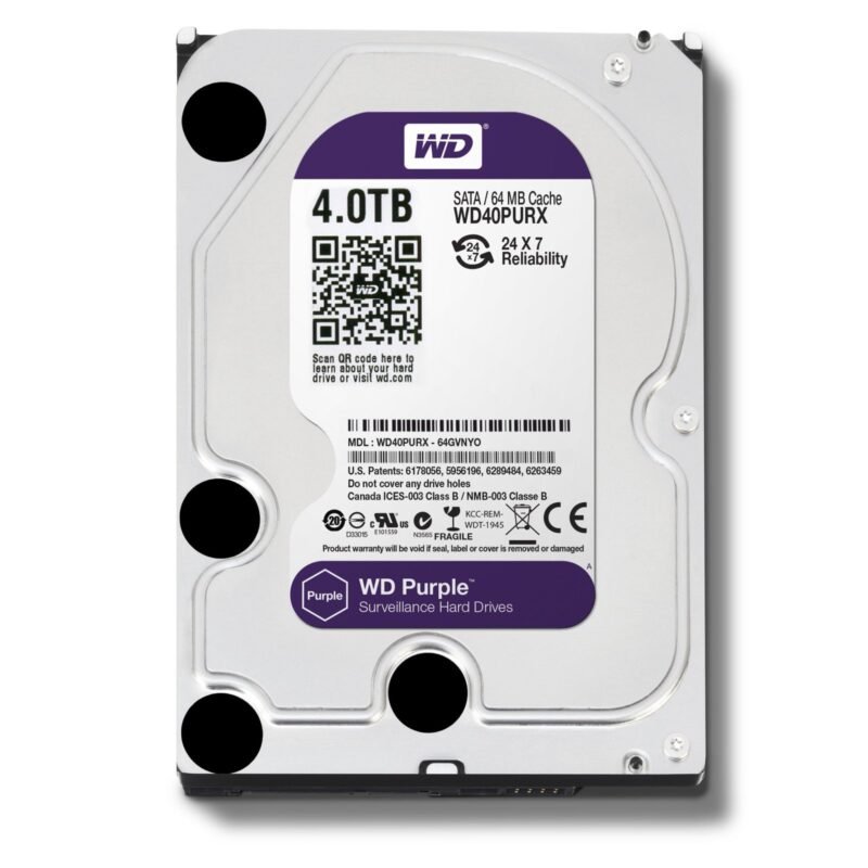 Disque dur interne 3.5" Western Digital Purple 4 To