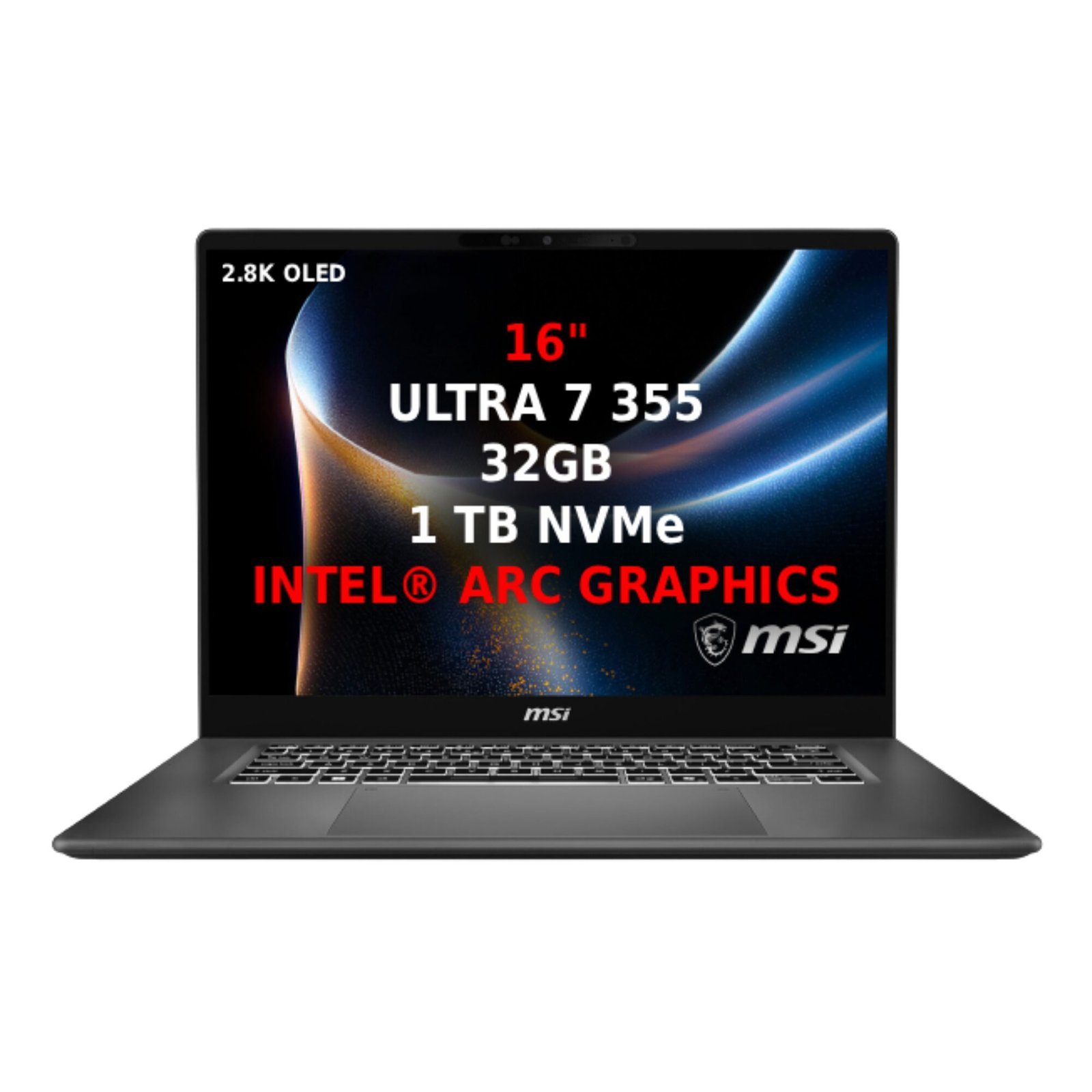 Untitled-design MSI Prestige 16 AI+ C3MG-014MA – Ultra 7 355, Intel Arc Graphics, 32GB, 1TB, 2.8K OLED 120Hz - Image 1