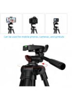 Trépied Photo Vidéo 140cm en Métal Réglable 360° - Image 4