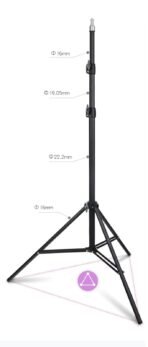 Trépied Lumière Studio Photo 2m — Support Réglable pour Ring Light, Softbox et Réflecteur - Image 7