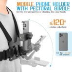 Support Téléphone Réglable avec Sangle de Poitrine - Image 3